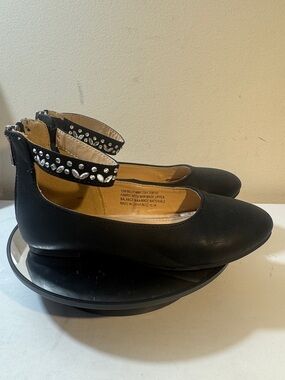 Nine West Billy Girls Black Dress Ballet Flats - Size 12M